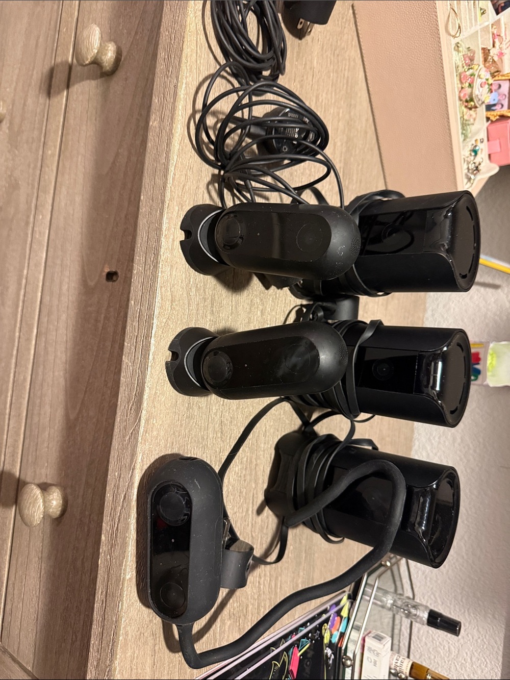 Set of 6 Black canary cameras